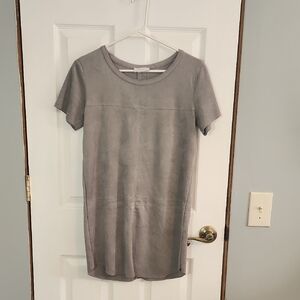 Hallelu Chic Gray Short Sleeve Mini Dress